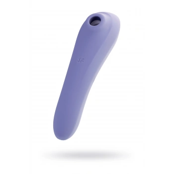 Nevamel® Satisfyer Dual Pleasure Vakum Dalgası Klitoral Vibratör, Silikon, Mor, 17.9 Cm