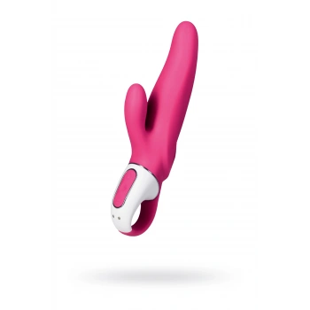 Nevamel® Satisfyer Mr.rabbit Vibratör, Silikon, Kırmızı, 22,1 Cm