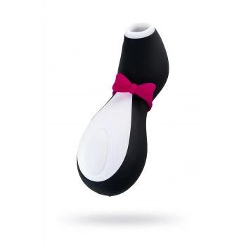 Nevamel® Satisfyer Penguin Vakum Dalgası Klitoris Vibratörü, Silikon, Siyah, 11,5 Cm