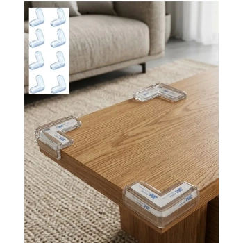 Nevamel® Şeffaf Köşe Koruyucu 8 Adet Set Çocuk Güvenlik Masa Köşe Aparatı