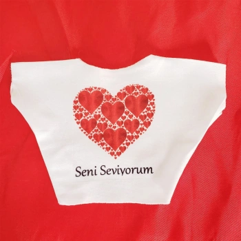 Nevamel® Seni Seviyorum Baskılı Peluş Oyuncak Tişörtü