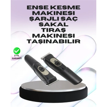 Nevamel Sessiz Motorlu Kablosuz Kullanımlı Şarjlı Saç ve Sakal Kesme Makinesi – Taraklı Set