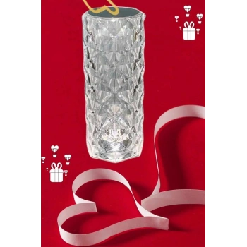 Nevamel Sevgililer Günü İçin Hediye Kristal Lamba Sevgiliye Hediye USB Şarjlı Gece Lambası