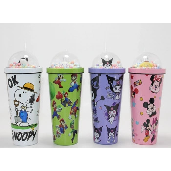 Nevamel® Sevimli Anime Karakterli Pipetli Termos & Suluk