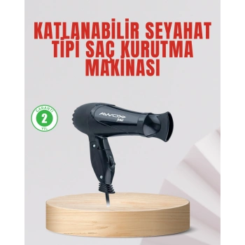 Nevamel® Seyahat Tipi Saç Kurutma Makinesi Katlanabilir Hafif Yapı