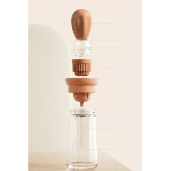 Nevamel Silikon Hazneli Fırçalı Yağdanlık