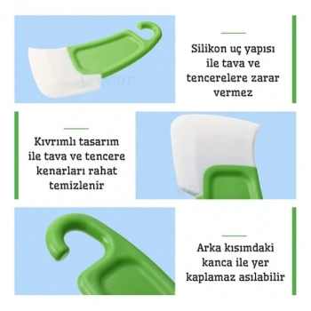 Nevamel Silikon Uçlu Bulaşık Temizleme Kazıyıcı Spatula