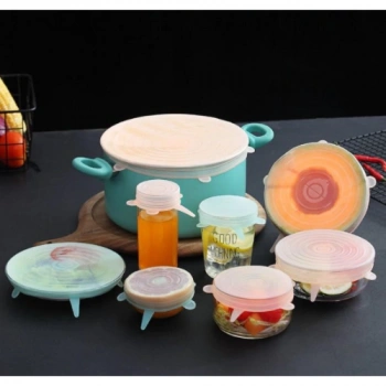 Nevamel Silikon Yemek Saklama Kapak Seti 6 Adet