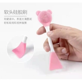 Nevamel Silikon Yüz Temizleme Fırçası ve Maske Uygulama Spatulası