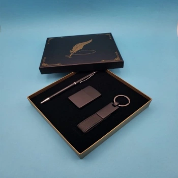 Nevamel  Siyah Anahtarlık Çakmak ve Tükenmez Kalem