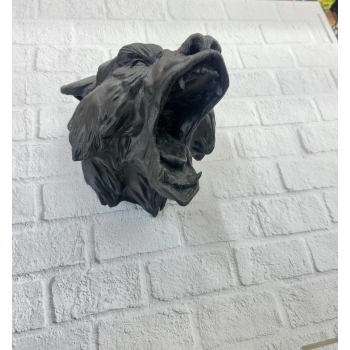 Nevamel® Siyah Ayı Duvar Süsü Dekoratif Asılabilir Heykel Ev Ofis Aksesuarı