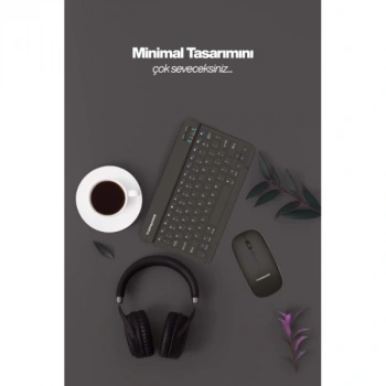 Nevamel Siyah Kablosuz Klavye Ve Mouse Seti