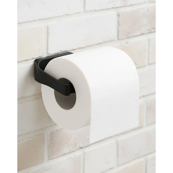 Nevamel® Siyah Metal Tuvalet Kağıdı Tutucu Mat Kaplama Banyo Peçetelik