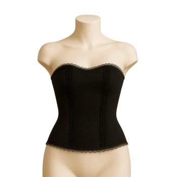 Nevamel® Siyah Mi Emay 9155 Fırfırlı Terletici Büstiyer (Kod:9155)