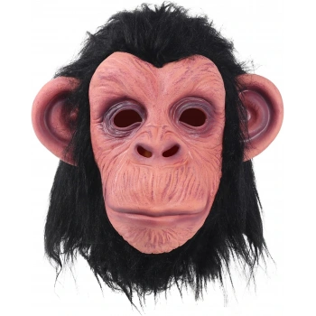 Nevamel Siyah Saçlı Lateks Şempanze Maskesi