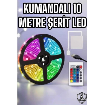 Nevamel Smart Şerit Led TV Arkası Renkli Kumandalı 10 Metre