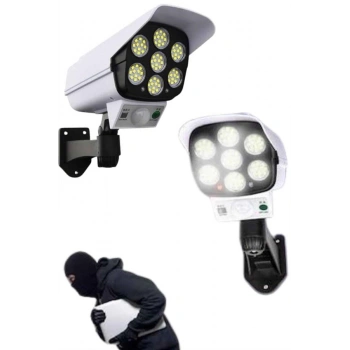 Nevamel Solar Bahçe Aydınlatması Hareket Sensörlü Uzaktan Kumandalı Kamera Görünümlü