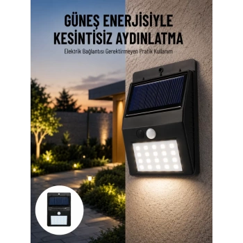 Nevamel® Solar Dekoratif Lambası Sensörlü Led Işık Bahçe Aydınlatma Yeni Nesil