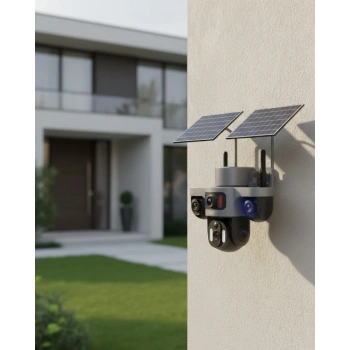 Nevamel® Solar Enerjili 4G IP Kamera Kablosuz Dış Mekan Güvenlik ve Uzaktan İzleme