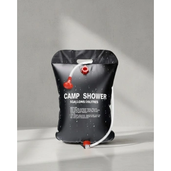 Nevamel® Solar Kamp Duşu 20 Litre Taşınabilir Şeffaf Su Seviyeli Dış Mekan Duş Sistemi