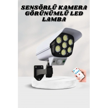 Nevamel Solar Lamba Kamera Görünümlü Duvar Lambası Dönebilen Bahçe Aydınlatması