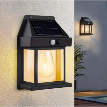 Nevamel® Solar Rustik Ampullü Duvar Lambası - Gün Işığı