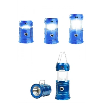 Nevamel Solar Şarjlı Kamp Lambası Güneş Enerjili Kızaklı Kamp Feneri Çadır Feneri Led Işıldak