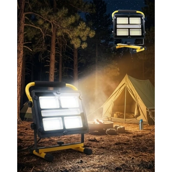 Nevamel® Solar ve USB Şarjlı Güçlü LED Çalışma Lambası Ayarlanabilir Açılı Kamp Feneri