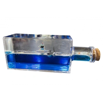 Nevamel® Sörfçü Figürlü Şişe İçinde Batmayan Gemi