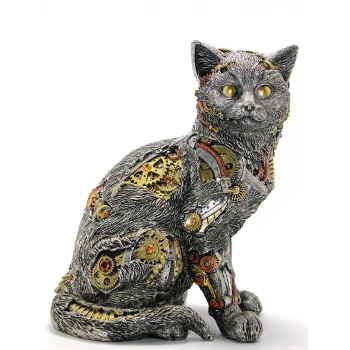 Nevamel Steampunk Polyester Kedi Figürü Model 2