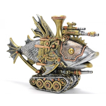 Nevamel Steampunk Polyester Tasarım Balık Figürü