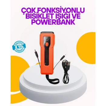 Nevamel® Su Geçirmez Bisiklet Işığı 5000 mAh Powerbankli Ön Far
