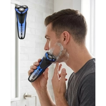 Nevamel® Suya Dayanıklı Elektrikli Tıraş Makinesi Şarjlı Döner Başlıklı