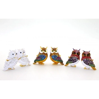 Nevamel Swarovski 2li Baykuş Model 1