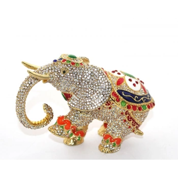 Nevamel® Swarovski Taşlı Tekli Fil Figürü Model 6