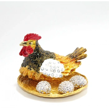 Nevamel Swarovski Taşlı Yumurtalı Tekli Tavuk Model 1