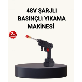 Nevamel® Taşınabilir Basınçlı Yıkama Makinesi – 5m Hortumlu Köpük Şişeli 48V Güçlü
