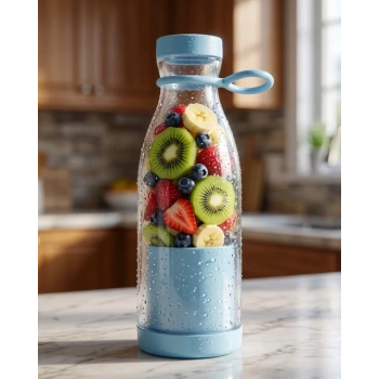 Nevamel® Taşınabilir Blender 380 ml USB Şarjlı Meyve Karıştırıcı Kolay Temizlenebilir