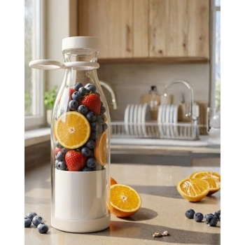 Nevamel® Taşınabilir Blender 380 ml USB Şarjlı Meyve ve Smoothie Hazırlayıcı