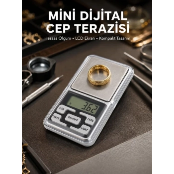 Nevamel® Taşınabilir Dijital Cep Terazisi 5 Ölçüm Birimli Yeni Nesil