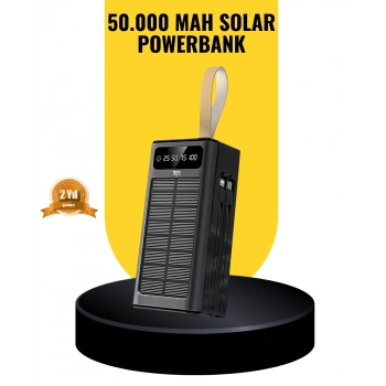 Nevamel® Taşınabilir Güneş Panelli Powerbank Çoklu Cihaz Şarj Destekli