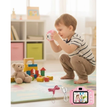 Nevamel® Taşınabilir HD Dijital Kamera Video Kayıt Fotoğraf Çekim USB Bağlantılı Şarjlı