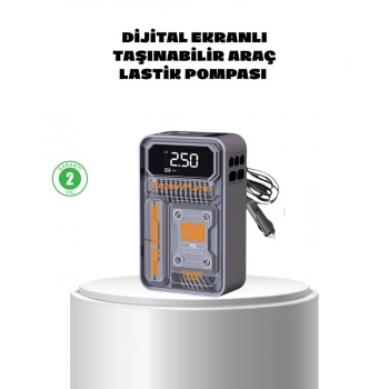 Nevamel® Taşınabilir Kablosuz Hava Pompası – 150 PSI Güçlü Basınç ve 6000mAh Şarjlı