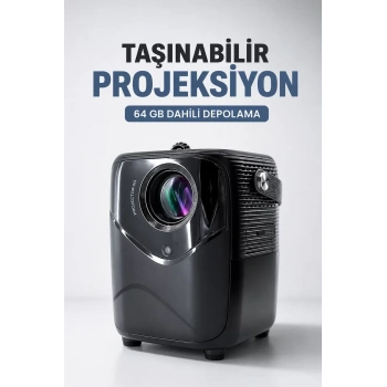 Nevamel® Taşınabilir Projeksiyon 64 GB Dahili Depolama