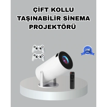 Nevamel® Taşınabilir Projeksiyon Cihazı 4K Destekli Wi-Fi Kablosuz Ekran Yansıtma