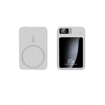 Nevamel Taşınabilir Şarj Magsafe Powerbank 10.000 mAh Hızlı Şarj Led Göstergeli Kablosuz