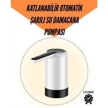 Nevamel® Taşınabilir Şarjlı Damacana Su Pompası Hijyenik Tasarım