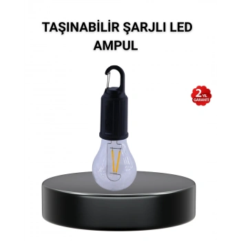Nevamel® Taşınabilir Şarjlı LED Kamp Lambası – Type-C Girişli ve Kancalı Tasarım