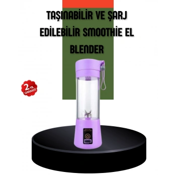 Nevamel® Taşınabilir USB Şarjlı Mini Smoothie Blender 380ml Çelik Bıçaklı Portatif