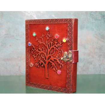 Nevamel Taşlı Deri Defter Model 6